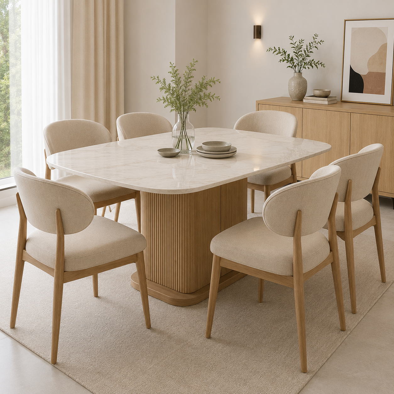 6 seater dinning table